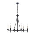 Elk Showroom Solomon 28'' Wide 6Light Chandelier, Matte Black 89697/6